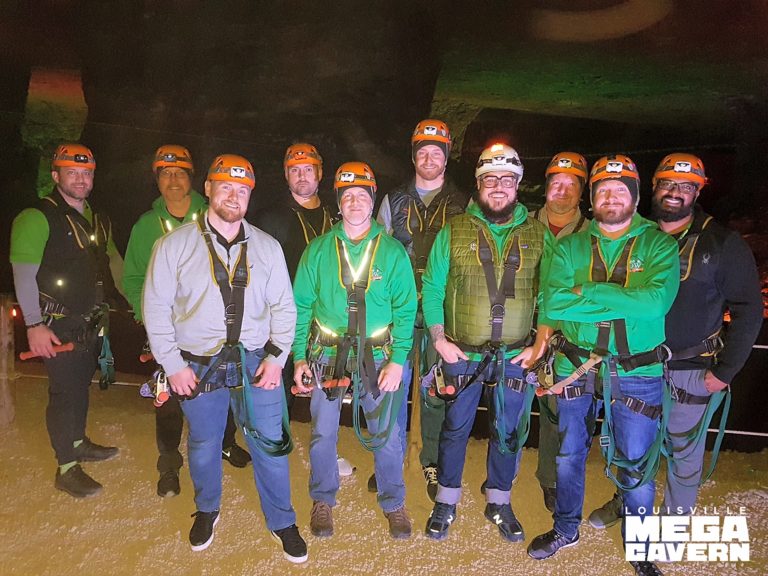 The team goes to the Louisville Mega Caverns