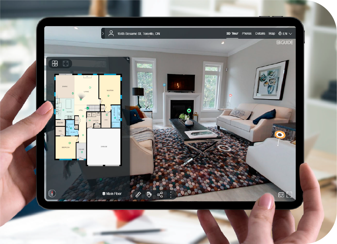 virtual tour on an ipad